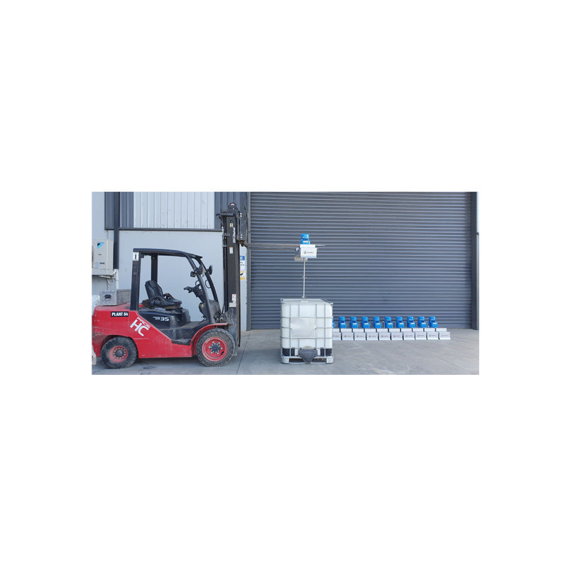 Fluidpro DM10 Series IBC Mixer, 1400rpm, 130mm x2 SS316 Blades, for Low Viscosity Fluids