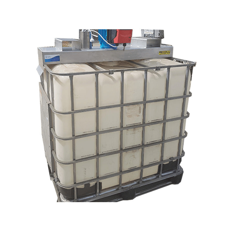 Fluidpro DM10 Series IBC Mixer, 180rpm, 450mm x2 Folding SS316 Blades, for Solids in Suspension