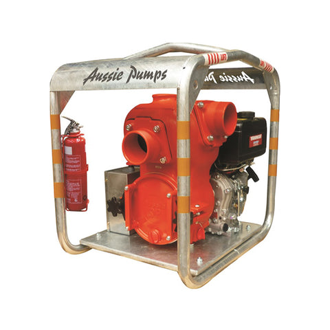 Aussie Mine Boss Trash Pump, 4" Ports (1800 L/min max flow), 10 HP Yanmar Diesel