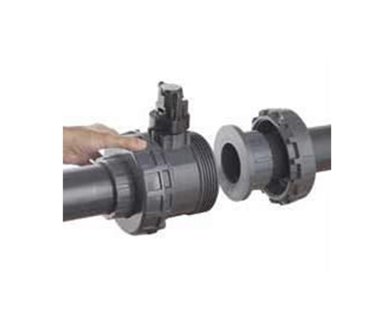 FIP 65 mm (DN65), Easyfit VEEFV 2-Way PVC-U Ball Valve, EPDM Seals, BSP Threaded Connections