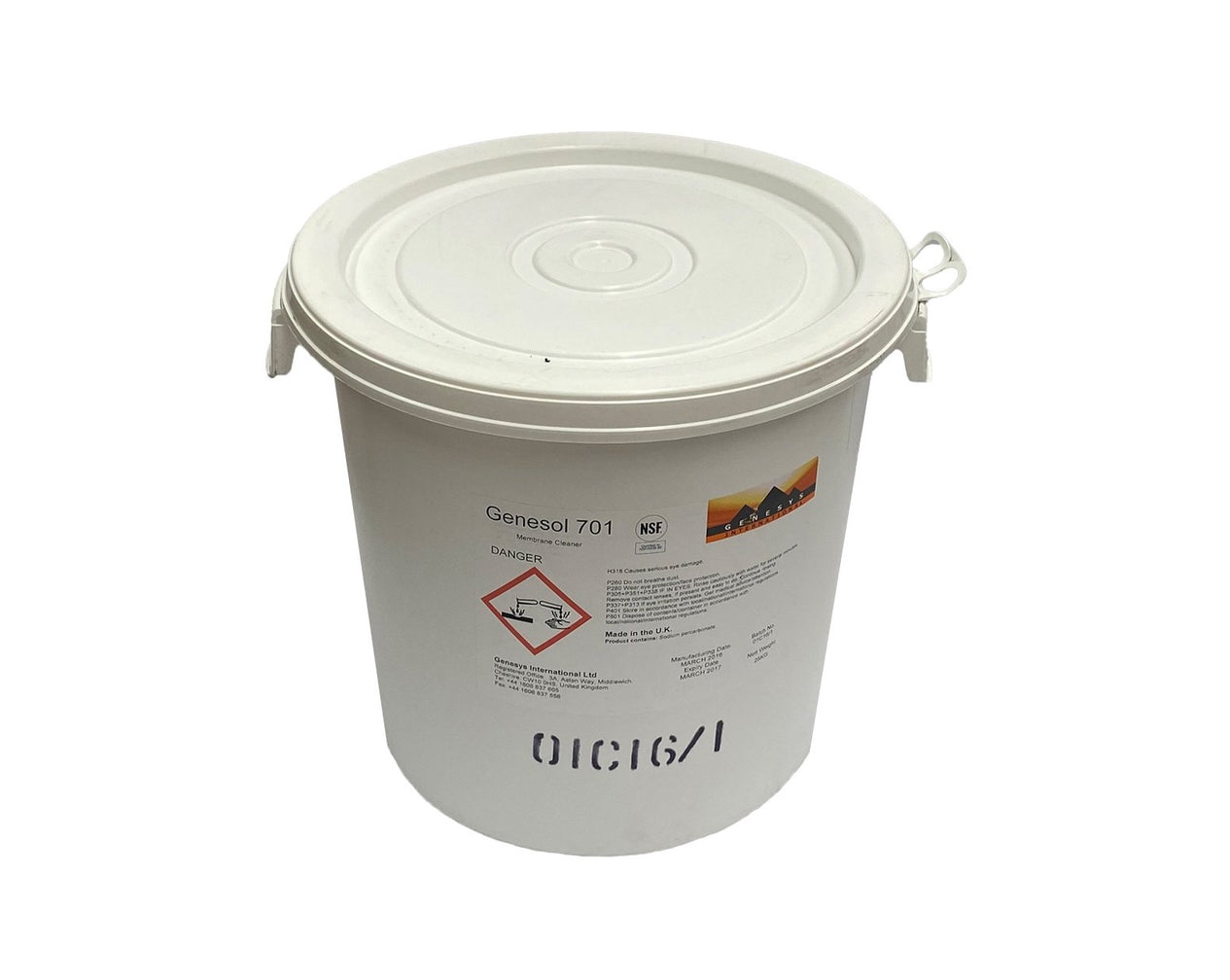 Genesys Genesol 701 Membrane Scale Cleaner for RO & NF Membranes, 25 kg Pale