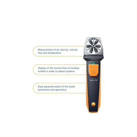 Testo 410i – Vane Anemometer with Smartphone Operation