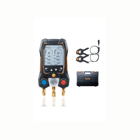 testo 550s Basic Kit Smart digital manifold fixed cable clamp temp probes
