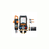 testo 558s Smart Vacuum Kit with clamp meter digital manifold with clamp meter and wireless temperature and vacuum probes