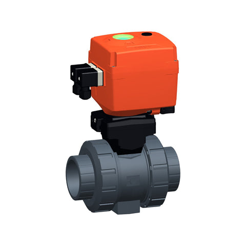 Georg Fischer 10mm, EPDM Ball Valve Type 127 Electric Actuator EA15 (240V) , Sch 80, PVC-U