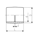 Georg Fischer 100mm, Type 829 Coupling (Socket, S x S), Sch 80, PVC-U