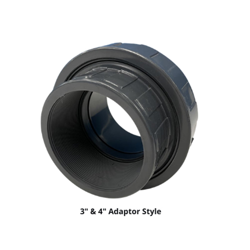 Georg Fischer 40mm - 1.5″, Type 721 511, Threaded Adapter Union (Socket x BSP-F), Sch 80, PVC-U