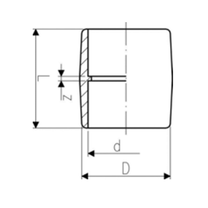 Georg Fischer 40mm x 32mm (1.25″), Type 721 913, PVC-U Adaptor Socket (Metric to Imperial), Sch 80, PVC-U