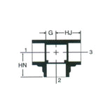 Georg Fischer 40 x 20mm, Type 801, Reducing Tee 90°, Sch 80, PVC-U