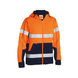Bisley BK6988T Taped Hi-Vis Zip Fleece Hoodie with Sherpa Lining