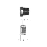 Georg Fischer 32 x 25mm, Type 839, Male x Female Threaded Adapter Reducer NPT, Sch 80, PVC-U