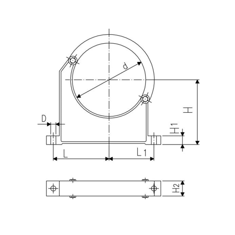 Georg Fischer Pipe Clip suits 6″ (165mm) Sch 80 Grey & Sch 40 Clear Pipe (+GF+ Klip-it)