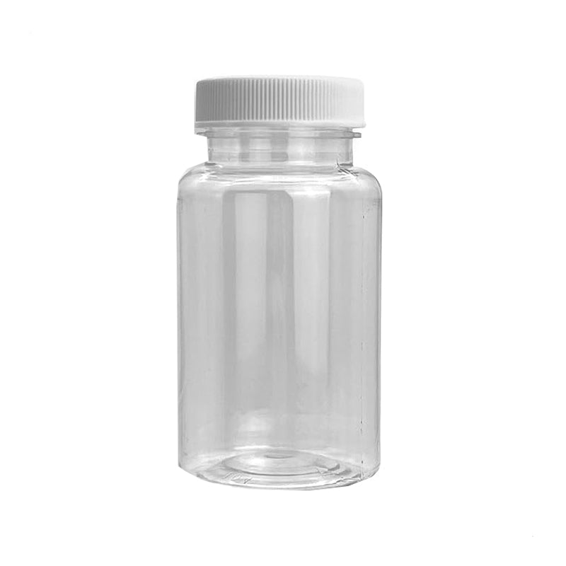 PPS 135ml 38410 Oil Sample Clear PET (White Cap) Bottle - Single Unit