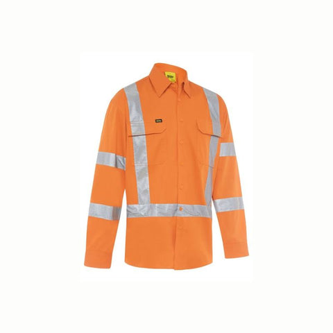 Bisley BS6166XT X Taped Biomotion Hi Vis Cool Lightweight Drill Shirt