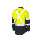 Bisley BS6696XT X Taped Biomotion Two Tone Hi Vis Lightweight Drill Shirt