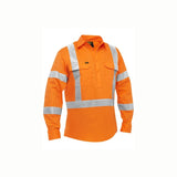 Bisley BSC6166XT X Taped Closed Front Hi Vis Cool Lightweight Drill Shirt