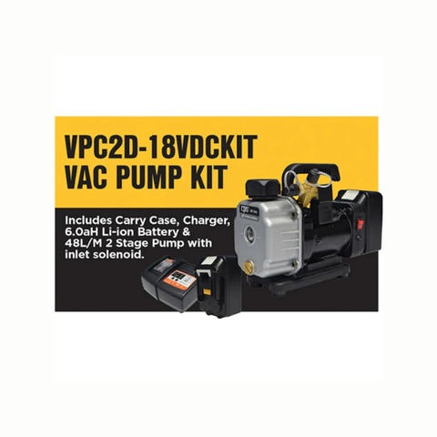 CPS BlackMax® 2-Stage Cordless Vacuum Pump Kit 48 L/M VPC2D-18VDCKIT