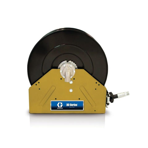 Graco 24P337 XD40™ Air/Water Hose Reel, 25 mm (1 in.) Inlet, 25 mm X 15 m (1 in. X 50 ft.) Hose, NPT, Yellow