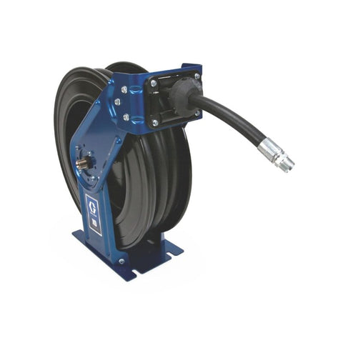 Graco HSLC8B XD30™ Air/Water/Antifreeze/WWS Hose Reel, 13 mm (1/2 in.) Inlet, 13 mm X 23 m (1/2 in. X 75 ft.) Hose, NPT, Truck/Bench Mount, Metallic Blue
