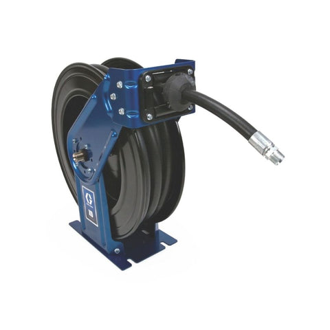 Graco HSLC8F XD30™ Air/Water/Antifreeze/WWS Hose Reel, 13 mm (1/2 in.) Inlet, 13 mm X 23 m (1/2 in. X 75 ft.) Hose, NPT, Truck/Bench Mount, Yellow