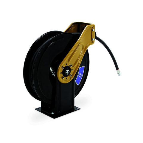Graco XDM65F XDX™ 20 Oil Hose Reel, 13 mm (1/2 in.) Inlet, 13 mm X 15 m (1/2 in. X 50 ft.) Hose, NPT, Truck/Bench Mount, Yellow