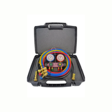 CPS BlackMax® 4-Valve R410A/R32 Manifold Gauge Set with 5' SafeMate Hoses and Vacuum Hose MV12BJ5NG