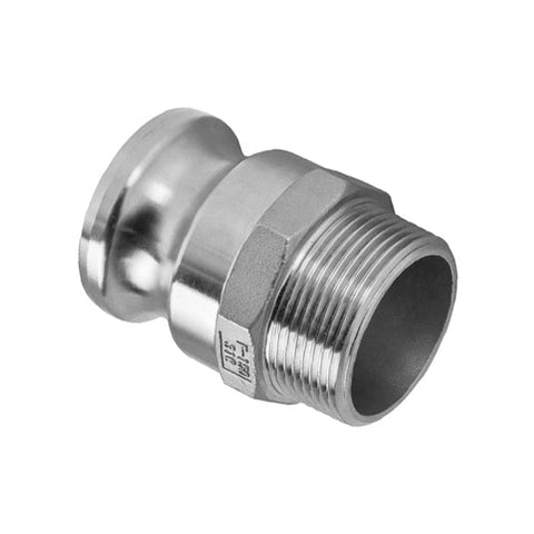 Camlock Coupling, 316 Stainless Steel, 50 mm Type F, Male Camlock x 2" Male BSP