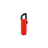 A red and black plastic tool, likely a clamp or grip device, shown vertically against a plain white background.