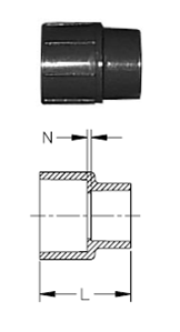 Georg Fischer 40 x 25mm, Type 829, PVC-U Reducing Socket, Sch 80, PVC-U