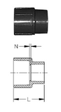 Georg Fischer 155 x 100mm, Type 829, PVC-U Reducing Socket, Sch 80, PVC-U