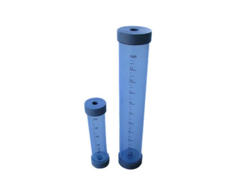 Grundfos Calibration Cylinder, 1,000 mL Clear PVC Tube with threaded port at both ends - Parkway Process Solutions