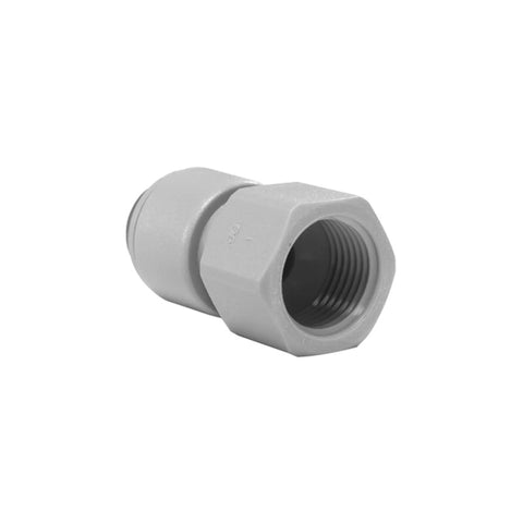 John Guest 3/8" x 1/4" Female Adaptor (NPTF Thread ) - Grey Acetal