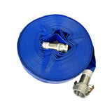 Sunnyflo Blue 50 mm Layflat Hose Assembly with Type C & E Camlock Couplings