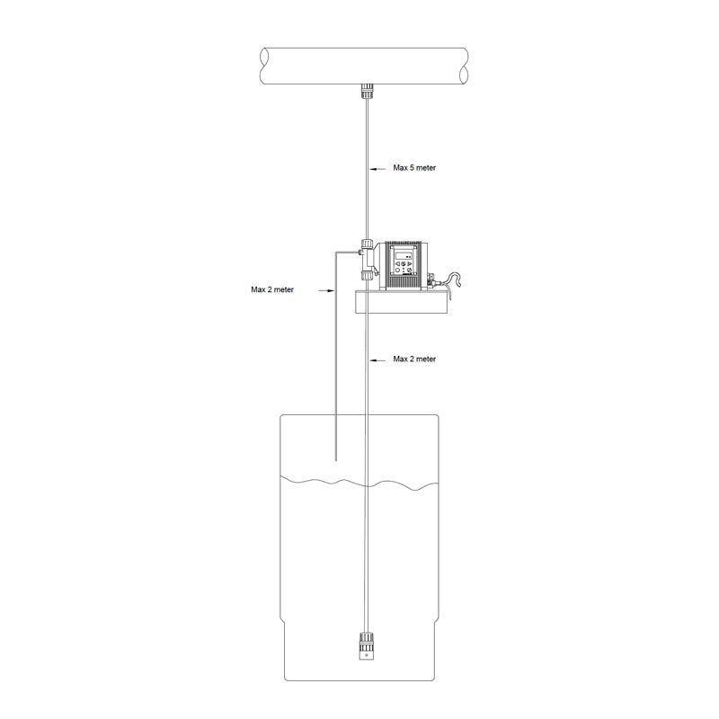 Grundfos 9/12 mm Installation Kit for Chemical Dosing Pump, with Non-Return Foot Valve, Strainer & Tubing - Parkway Process Solutions
