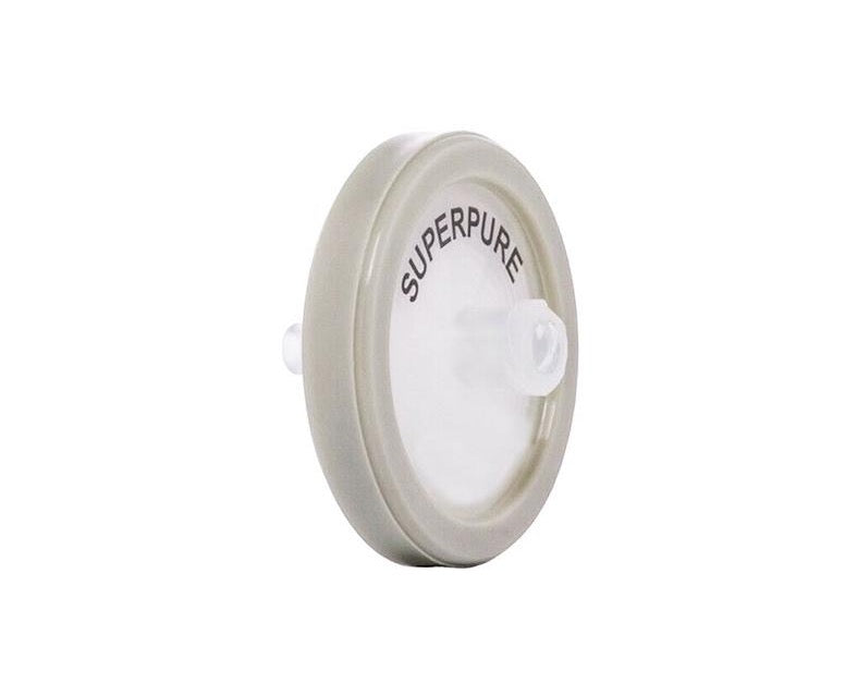SuperPure 30mm Sterile Syringe Filter, 0.45 Micron Hydrophilic CA Filter Medium - Individual