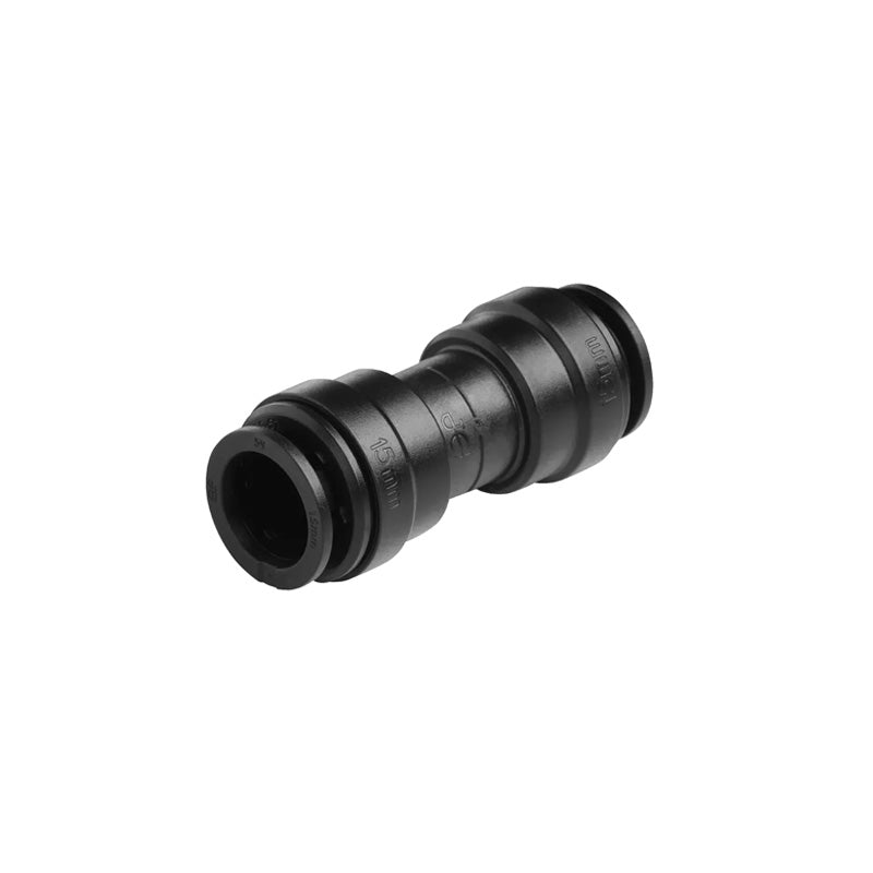 John Guest 15mm Metric Acetal Black Equal Straight Connector