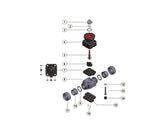 FIP 50 mm (DN50), DIALOCK DKDV PVC-U Diaphragm Valve, EPDM, Male Solvent Weld Connections