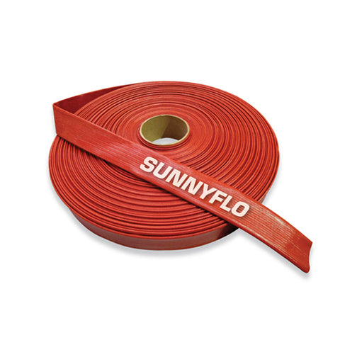 Sunnyflo Red Braided Layflat Hose, ID 102 mm, select from 25, 50 or 100 metre roll