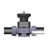 FIP 15 mm (DN15), DIALOCK DKDV PVC-U Diaphragm Valve, EPDM, Female Solvent Weld Connections