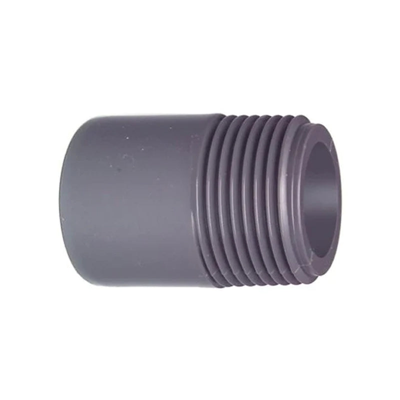 Georg Fischer, Type 913, 1.5" BSP Male Adapter Toe Nipple, Schedule 80, PVC-U