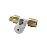 John Guest Angle Stop Valve, 1/2" Imperial MxF BSP Threads, 1/4" Branch White Acetal