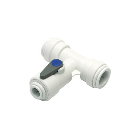 John Guest Angle Stop Valve, 15mm, Metric to Imperial, White Acetal