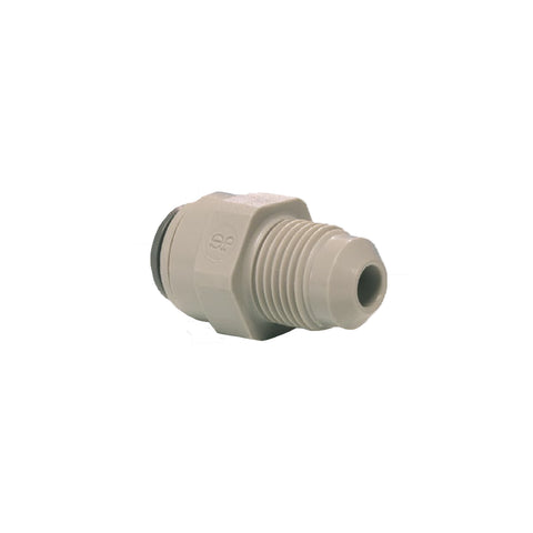 John Guest Straight Adaptor, for 3/8" (OD) tube & 1/2" - 24 BSW Thread, Grey Acetal