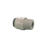 John Guest Straight Adaptor, for 1/2" (OD) tube & 1/2" NPTF Thread, Grey Acetal