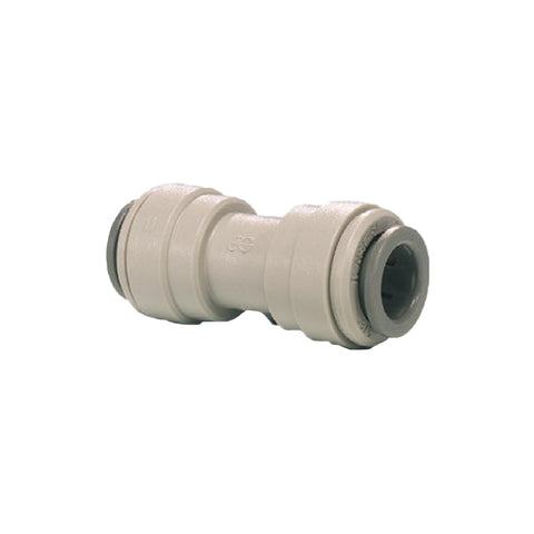 John Guest Equal Straight Connector for 1/4" (OD) tube, Grey Acetal