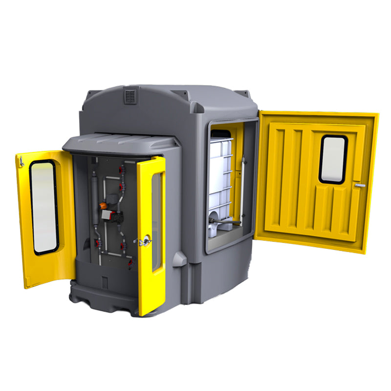 Polymaster Enclosed IBC Tank Bund System Cabinet, Hoses & Sight Tube