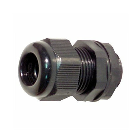 16 mm Black Nylon IP68 Cable or Tube Gland, suits 6 - 10 mm Tube Diameter