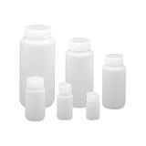 Tarsons 125 mL Wide Mouth Boston Round Bottle with Screw Lid, Frosted PP - Box of 72