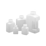 Tarsons 500 mL Rectangular HDPE Frosted Bottle with Screw Lid - Pack of 12